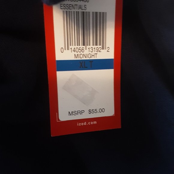 Izod Men's Navy Blue 100% Cotton Vest New! Size XL Tall - Picture 16 of 16